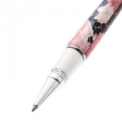 Pre Owned قلم فرساتشي كرة دوارة لون فضي منقوش وردي