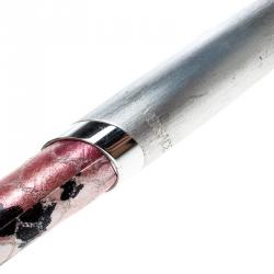 Pre Owned قلم فرساتشي كرة دوارة لون فضي منقوش وردي