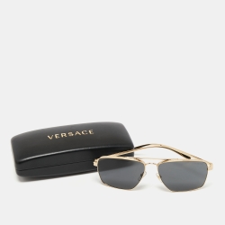 Versace Gold/Black  MOD 2216 Square Sunglasses