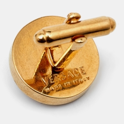 Versace Medusa Resin Gold Tone Cufflinks