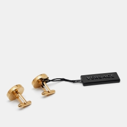 Versace Medusa Resin Gold Tone Cufflinks