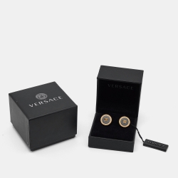 Versace Medusa Resin Gold Tone Cufflinks