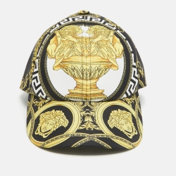 Versace Medusa Greca Barocco Printed Curved Peak Baseball Cap