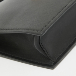Versace Black Leather Medusa Head Wristlet Clutch