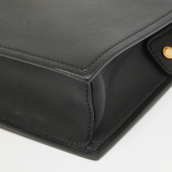 Versace Black Leather Medusa Head Wristlet Clutch