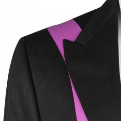 Versace Black Cotton Paint Stripe Detail Tailor Made Blazer XXL
