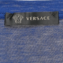 مملوكة مسبقًا Versace Blue Medusa Print Cotton T-Shirt XL