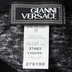 Gianni Versace Black Donatella Print Crew Neck T-Shirt M