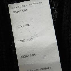Pre Owned Gianni Versace Black Wool Ribbed Turtle Neck Sweater L