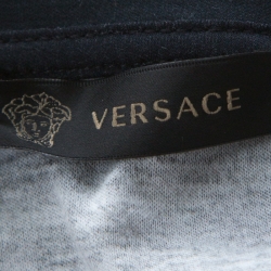 Pre Owned Versace Monochrome Medusa Painted Cotton T Shirt M