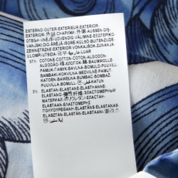 Pre Owned Versace Collection Blue Printed Cotton Button Front Trend Shirt L