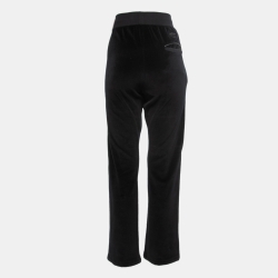 Versace Black Velour Drawstring Pants S