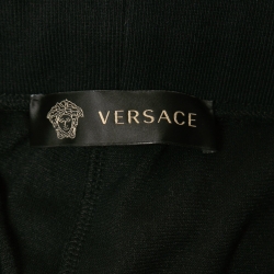 Versace Black Velour Drawstring Pants S