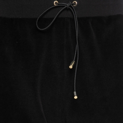 Versace Black Velour Drawstring Pants S
