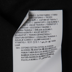 Pre Owned Versace Black Logo Print Cotton Crew Neck Half Sleeve T-Shirt M