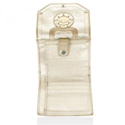 مملوكة مسبقًا Versace Gold Embossed Leather Wallet