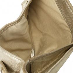 مملوكة مسبقًا Versace Gold Embossed Leather Wallet