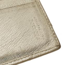 مملوكة مسبقًا Versace Gold Embossed Leather Wallet