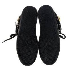 Versace Black Leather Medusa High-Top Sneakers Size 42