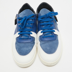 Versace Tricolor Leather Low Top Sneakers Size 44