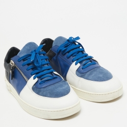 Versace Tricolor Leather Low Top Sneakers Size 44