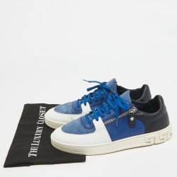 Versace Tricolor Leather Low Top Sneakers Size 44