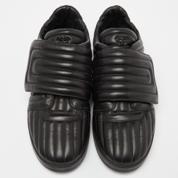 Versace Black Leather Sneakers Size 45