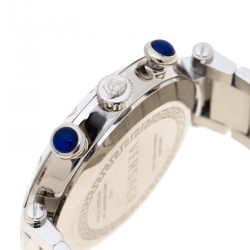 Pre Owned Versace Silver Stainless Steel Reve VQZ Chronograph Men's Wristwatch 46 mm
