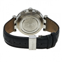 Versace Black Stainless Steel V Race 23C Men's Wristwatch 42 mm