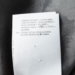 Pre Owned Versus Versace Grey Cotton Jacquard Long Sleeve Button Front Shirt M