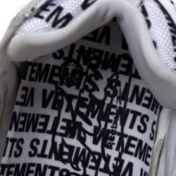 Pre Owned Vetements White/Black Monogram Nylon And Fabric Instapump Fury Sneakers Size 42.5