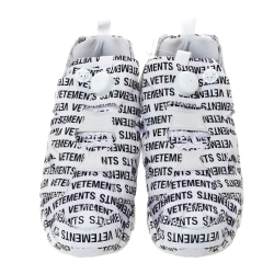 Pre Owned Vetements White/Black Monogram Nylon And Fabric Instapump Fury Sneakers Size 42.5