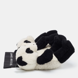 Pre Owned Vetements White/Black Fur Shearing Slippers Size 41