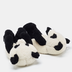 Pre Owned Vetements White/Black Fur Shearing Slippers Size 41
