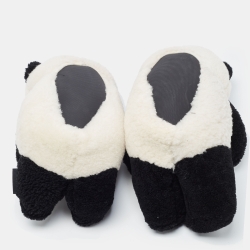 Pre Owned Vetements White/Black Fur Shearing Slippers Size 41