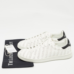 Vetements White Perforated Leather Low Top Sneakers Size 41