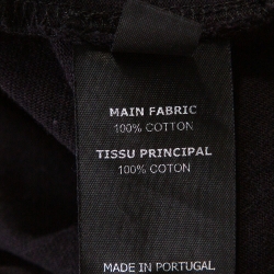 Pre Owned Vetements Black Logo Embroidered Cotton Zip Front Hoodie M