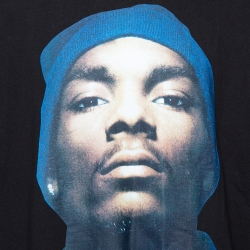 Pre Owned Vetements Black Snoop Dogg Print Cotton Oversized T-Shirt XS