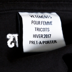 Pre Owned Vetements Black Snoop Dogg Print Cotton Oversized T-Shirt XS