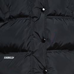 Vetements Black Quilted Nylon Blend Logo Plaque Upside-Down Puffer Jacket L