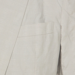 Viktor & Rolf Monsieur Beige Self Striped Seer Sucker Cotton Blazer M