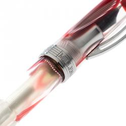 Visconti Red Swirl Resin Millennium Arc One Limited Edition 839 Fountain Pen, with 18 K Two Tone Gold Nib M