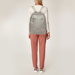 Vivienne Westwood Grey Croc Embossed Leather Backpack