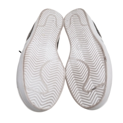 Y-3 White/Black Leather Yohji Star Low-Top Sneakers Size 42 2/3