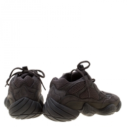 Yeezy x Adidas Utility Black Mesh And Suede 500 Desert Rat Sneakers Size 42