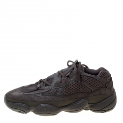 Yeezy x Adidas Utility Black Mesh And Suede 500 Desert Rat Sneakers Size 42