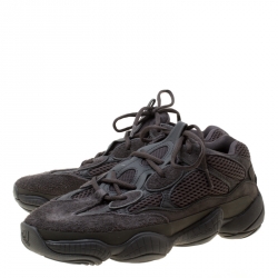 Yeezy x Adidas Utility Black Mesh And Suede 500 Desert Rat Sneakers Size 42