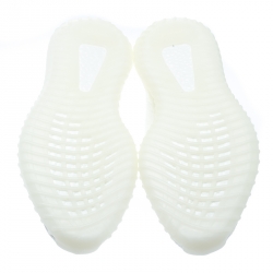 Yeezy x Adidas Cream White Cotton Knit Boost 350 V2 Sneakers Size 44.5
