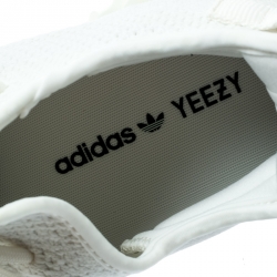 Yeezy x Adidas Cream White Cotton Knit Boost 350 V2 Sneakers Size 44.5