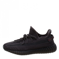 Yeezy x Adidas Black Cotton Knit Boost 350 V2 Sneakers Size 44.5